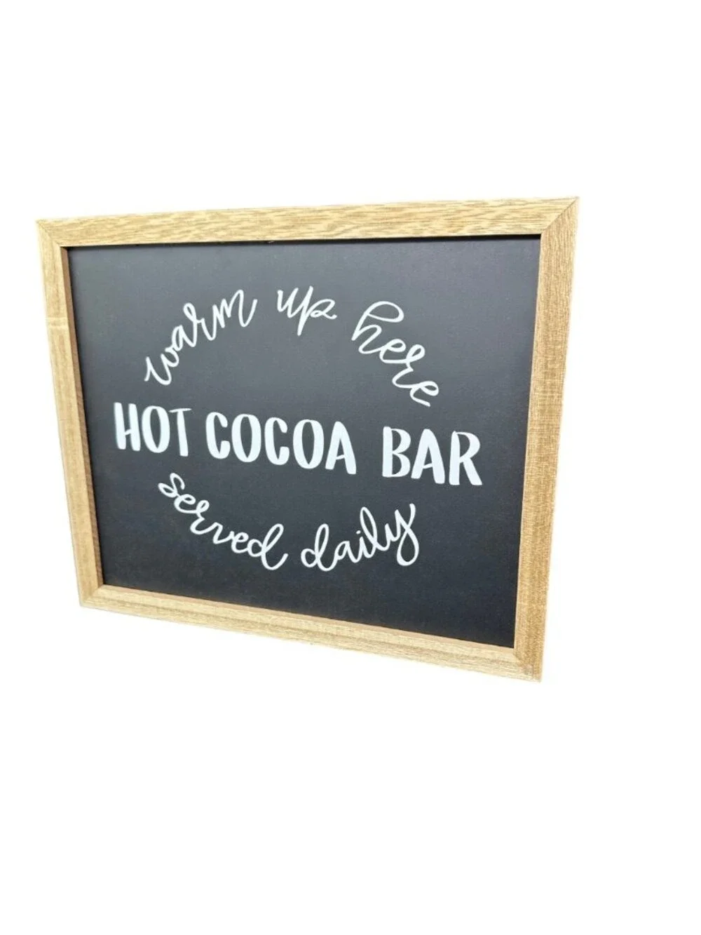 Hot Cocoa Bar Wall Sign Farmhouse Kitchen Decor Chalkboard Winter Wall Art
